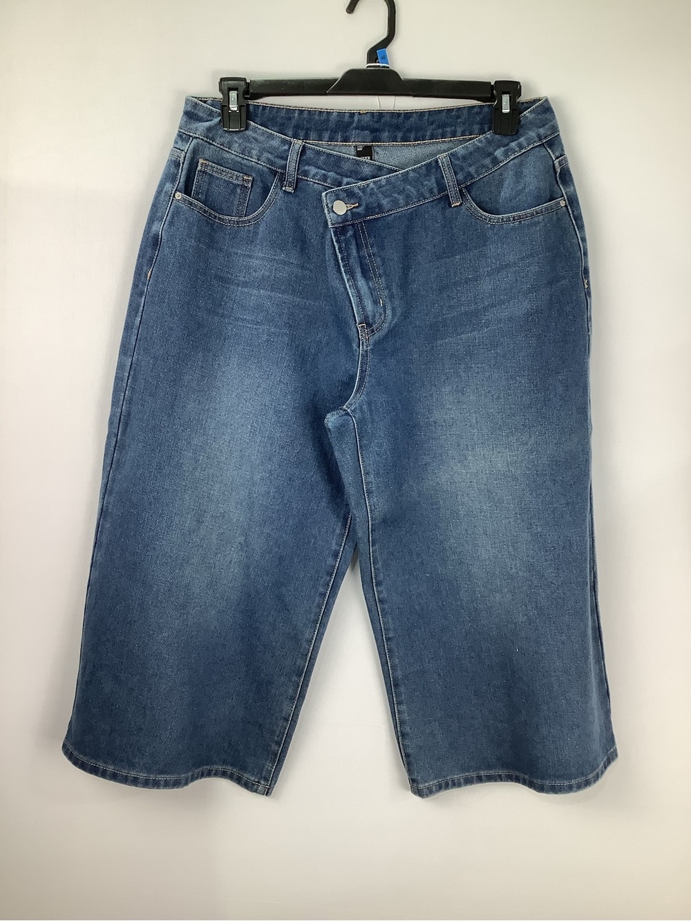 Cider‎ Women's Cropped Denim Culotte Wide Leg Jeans size XL